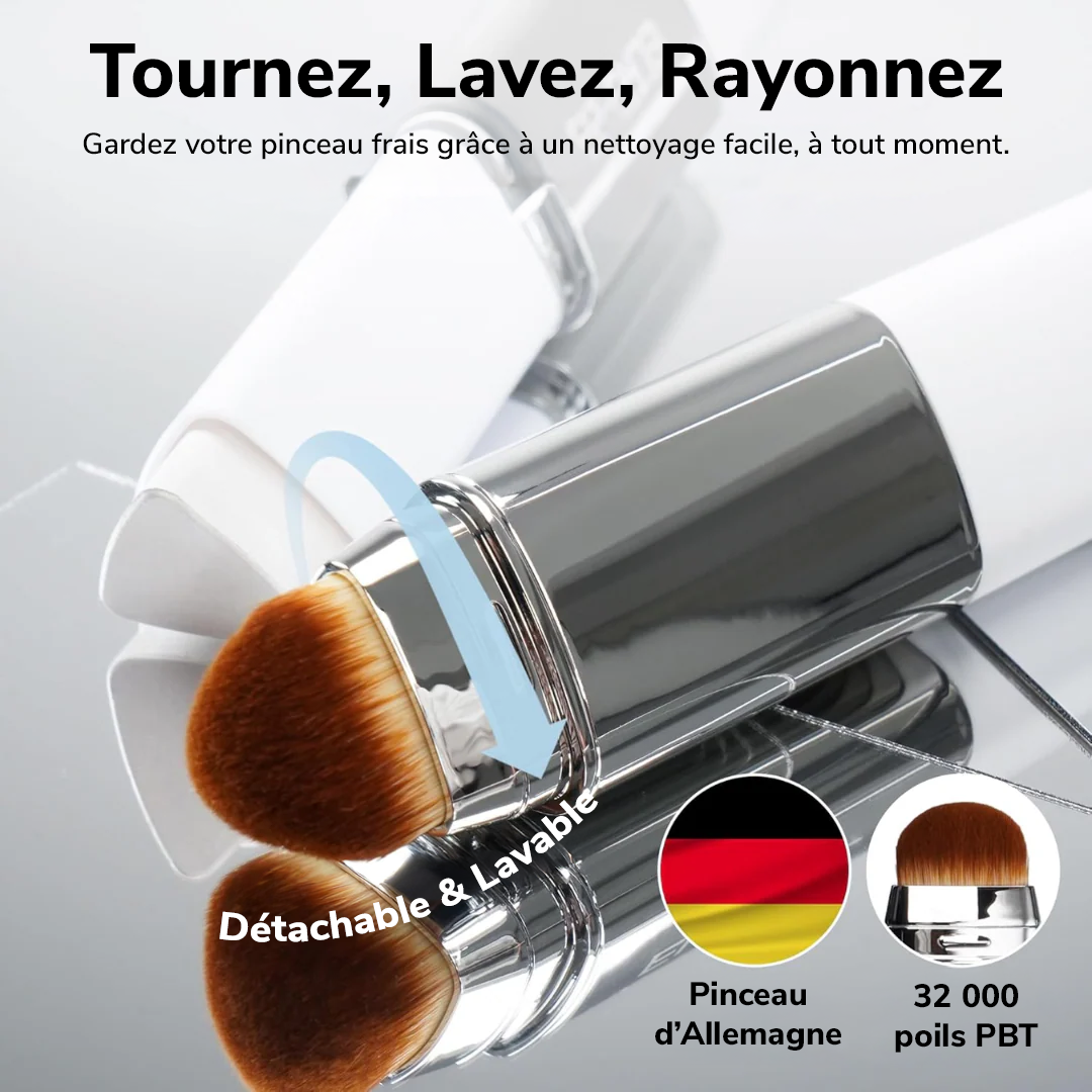 2-i-1 foundation med integreret børste