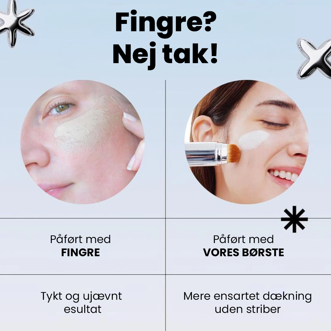 2-i-1 foundation med integreret børste